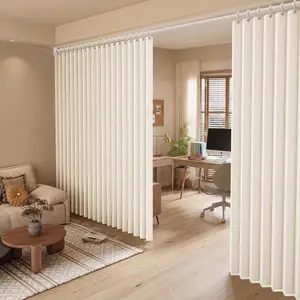 Room Divider Curtain, No Drill Blackout Privacy Partition Curtain for Bedroom, Dorm Room, Closet, Doorway, Small Apartment Essentials