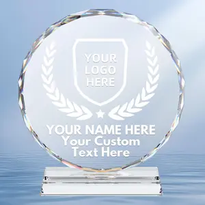 Personalized Custom Crystal Trophy Award - 6.3" Engraved Crystal Plaque for Corporate Recognition, Sports Championships, Academic Achievements & Retirement Gifts - Employee Appreciation Awards and Trophies