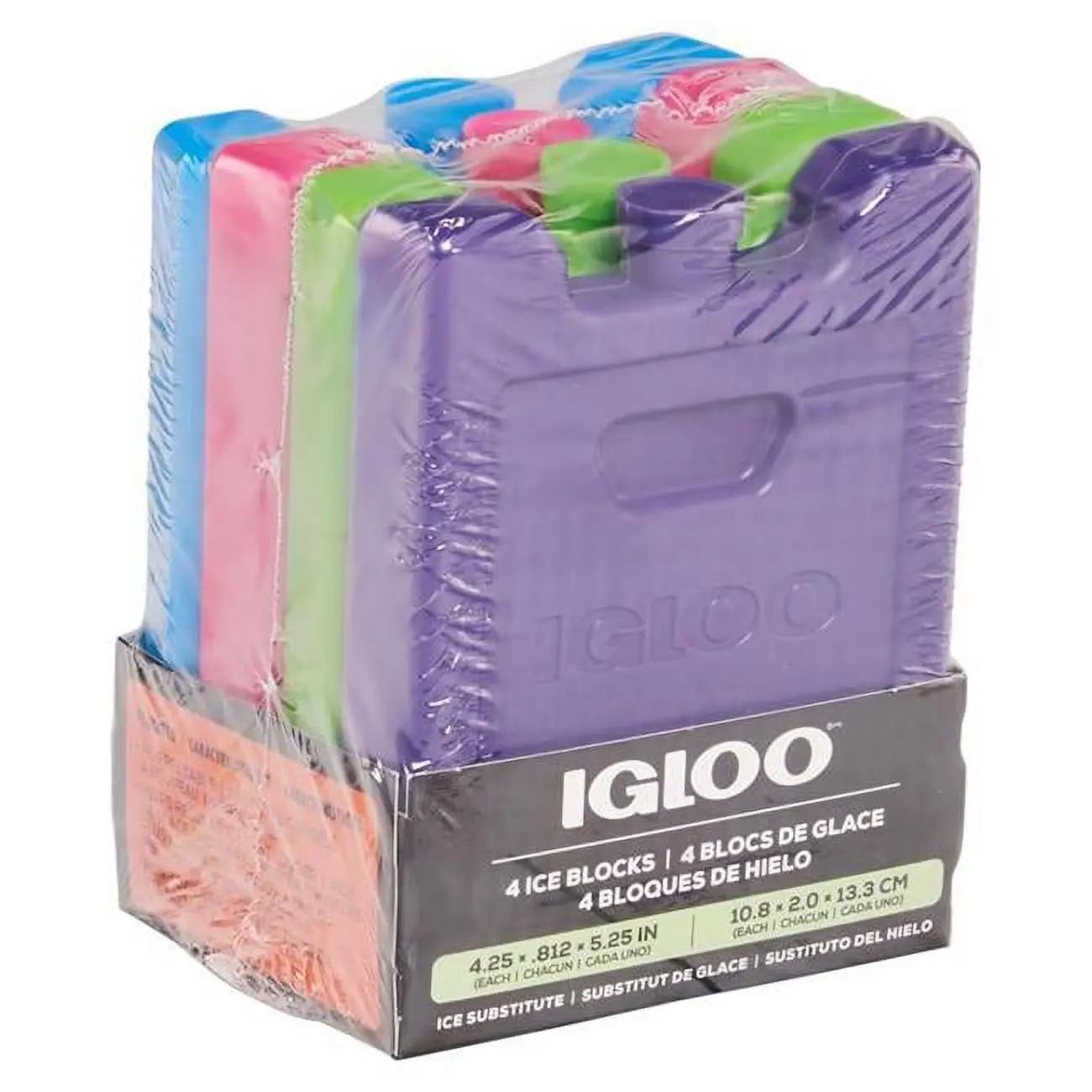 4-Pack Reusable Slim Ice Packs, Portable Polypropylene Inserts for Coolers, Energy Saving Ice Substitute, Lunchboxes, Ice Blocks