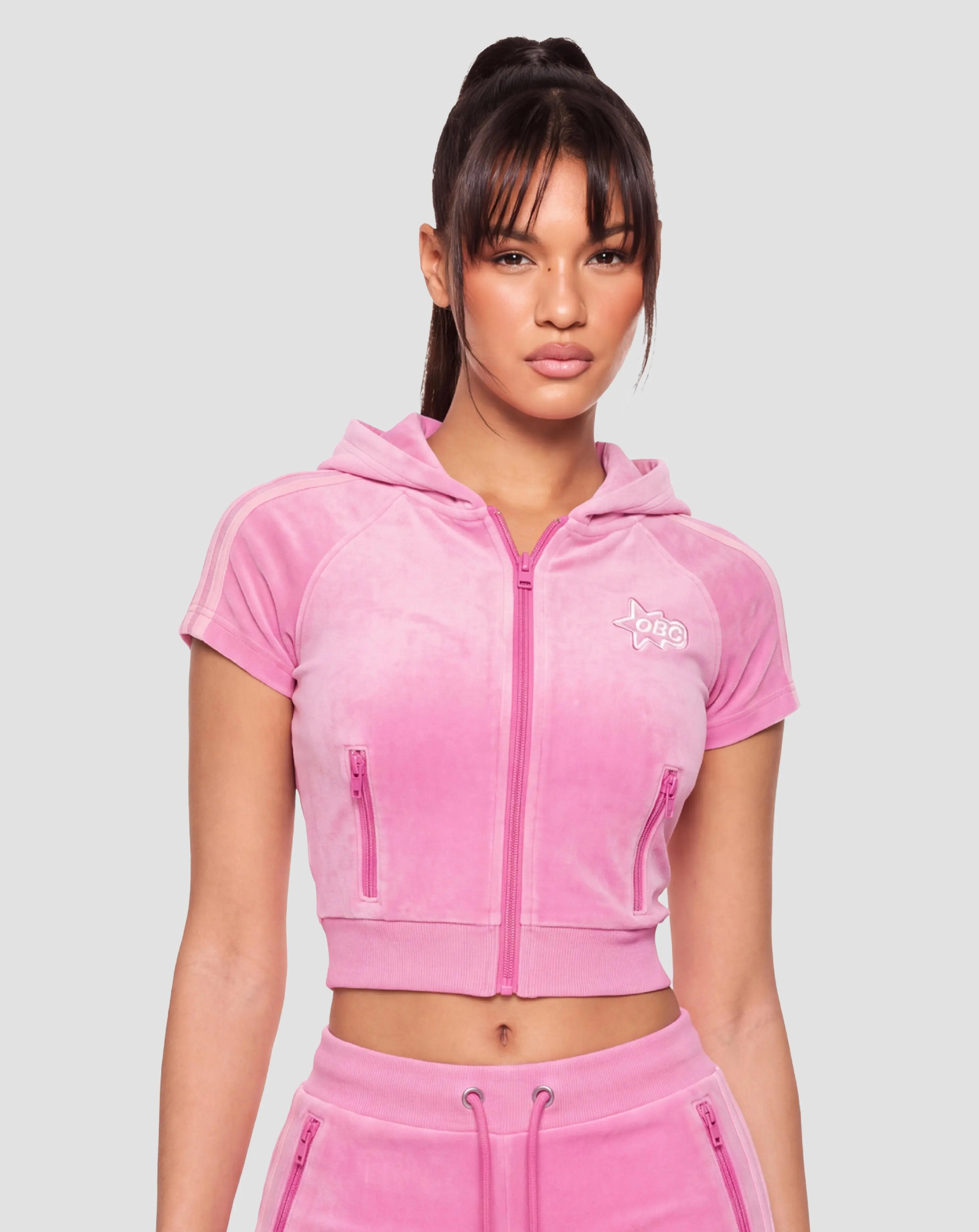 Pink Sunset Velour Jacket
