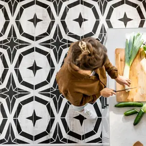 BLINK- Large Geometric Pattern Floor Stencil- Concrete Patio Floor Stencil- Floor & Wall Reusable Stencil- Available at few sizes