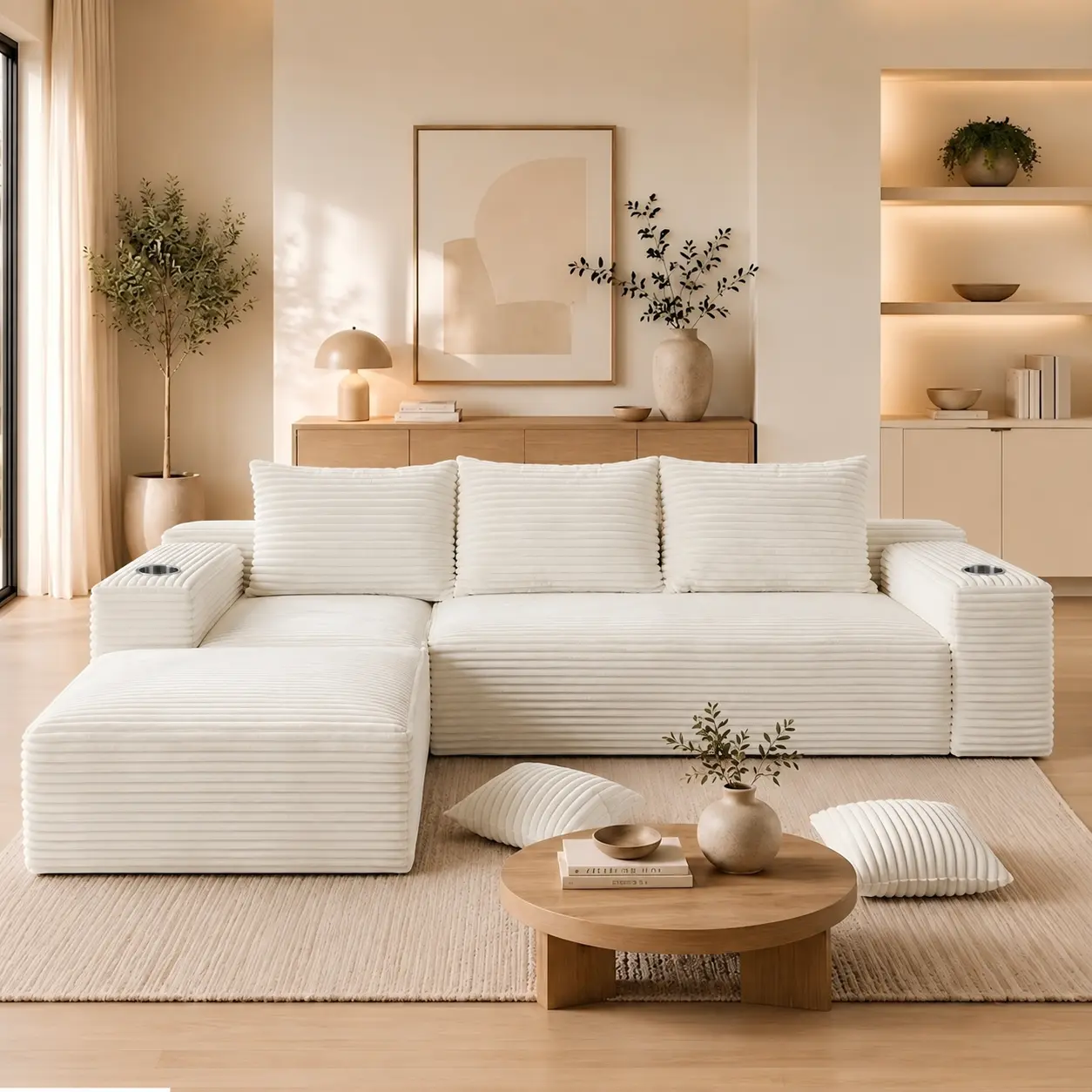 95.6”L-Shaped Modern Chenille Sofa Set,Free Combination Sofa for Living Room and Room(Side Recliner) Boneless Sectional Couch home Sofa family Couch boneless couches for living room,Living Room Couch,Moder outdoorfun,dorm essentials,home decor