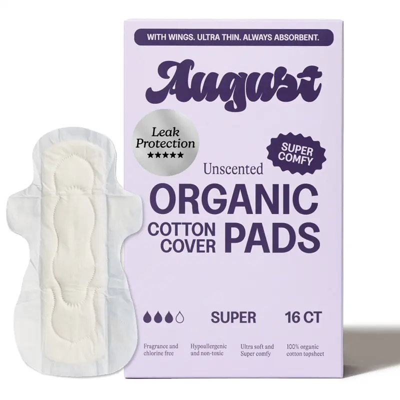 August Super Pads – All-Flow Protection | Zero-Feel. Organic Cotton