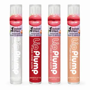 Absolute New York Lip Plump High-Shine Gloss - Instant Effect with Avocado & Jojoba Oil for Plump Lips