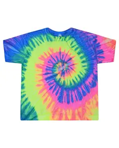 Tie-Dye Ladies Short-Sleeve Cropped Cotton T-Shirt - 1050CD, 1 Piece, Casual, Unique Design, Comfortable Summer Top