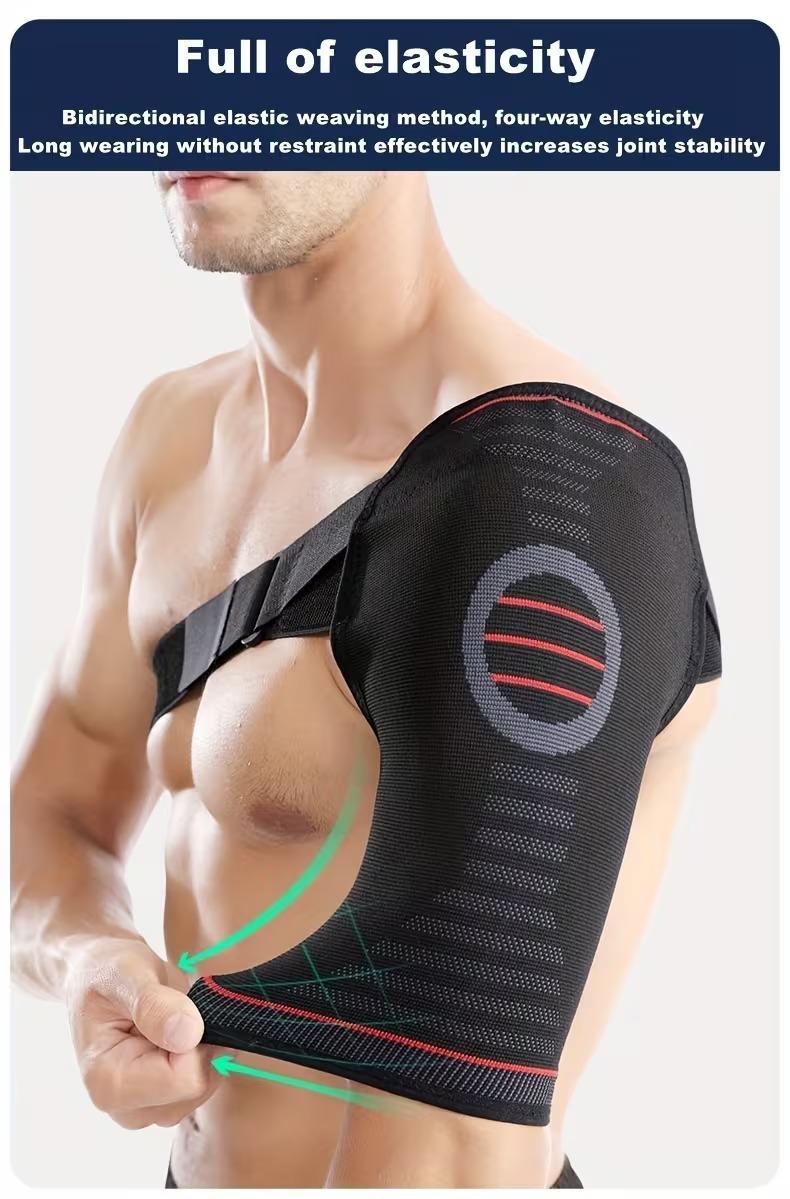 1Pcs Adjustable Shoulder Brace for Men & Women - Rotator Cuff Support Brace and Arm Sling for Pain Relief, Shoulder Compression Sleeve for Preventing Strains and Dislocation, Adjustable Fits Left and Right Arm, Men & Women 1Pcs Adjustable Shoulder Brace for Men & Women - Rotator Cuff Support Brace and Arm Sling for Pain Relief, Shoulder Compression Sleeve for Preventing Strains and Dislocation, Adjustable Fits Left and Right Arm, Men & Women