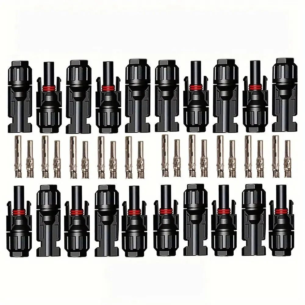 10 Pairs, Solar Plug MC4 Plug Male Female Solar Panel Plugs For 2.5/4/6 Mm2 Solar Cable Solar System Solar Panel Photovoltaic PV Connector Quick Connect Durable Reliable Connectors