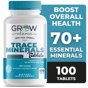 Trace Minerals ( ENHANCED) 100 TABLETS - FAST SHIPPING- Grow Vitamin Berg