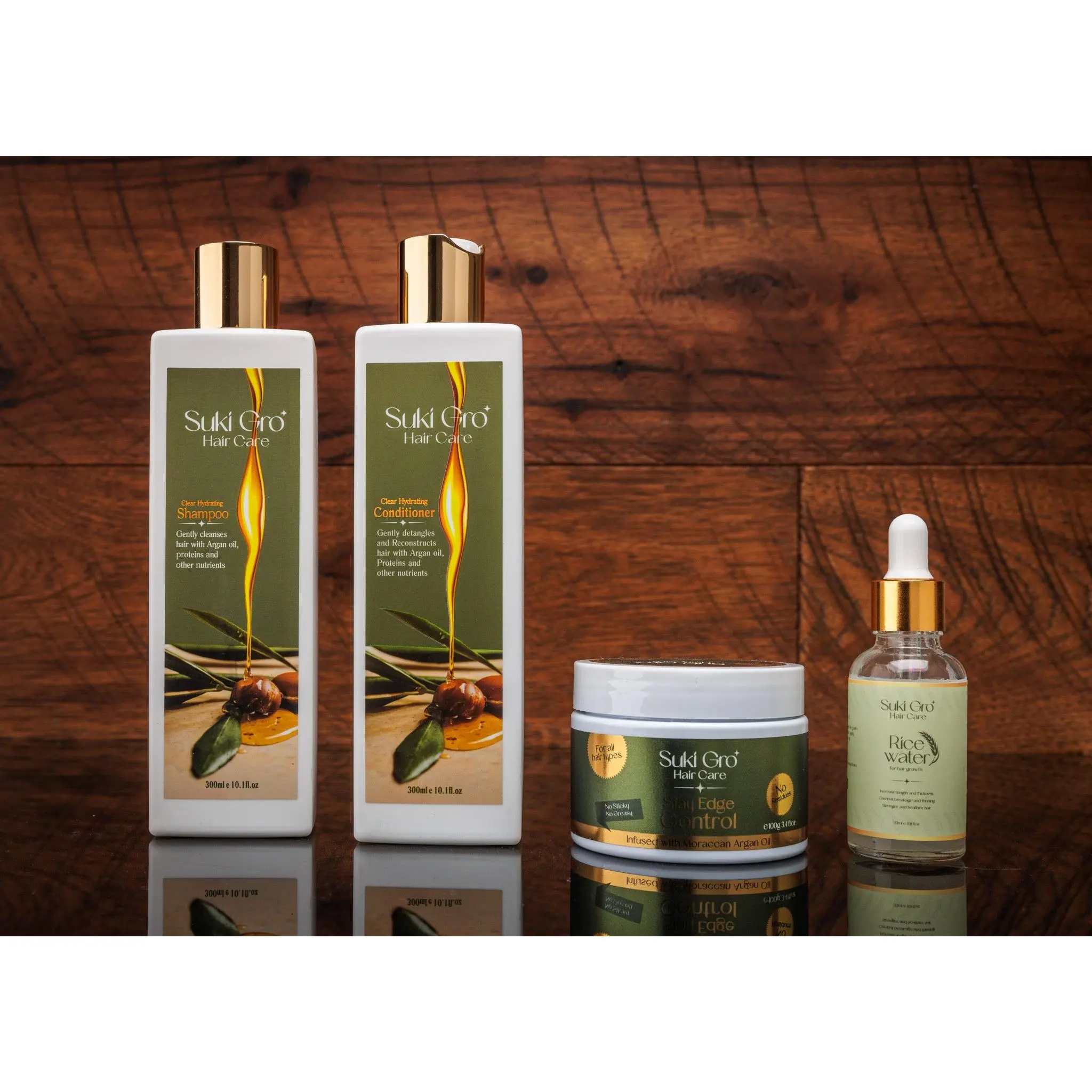 Super Wash and Growth Shampoo and Conditioner, Rice Water & Edge Control