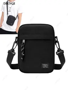 Multifunctional,Stylish, Lightweight and Mini Men's Small Crossbody Bag Shoulder Bag Mini Backpack Chest Bag Mini Canvas Messenger Bag Mobile Phone Waist Pack Handbag,Outdoor Use,Gift,Casual Sports Small Square Bag, Zipper Fanny Pack