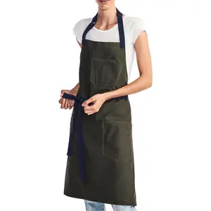 Essential Apron - Professional Chef Apron with Pockets  Adjustable Bib Strap for Cooking  Grilling