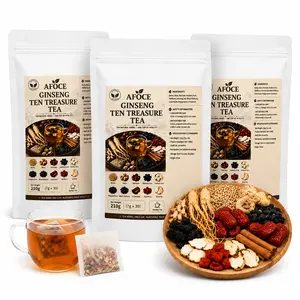 AFOCE 90-Count Ginseng Kidney Herbal Tea Bags, Traditional Men’s Wellness Formula with Goji Berry, Red Jujube, All-Natural Daily Support for Gentle Detox & Prostate Health