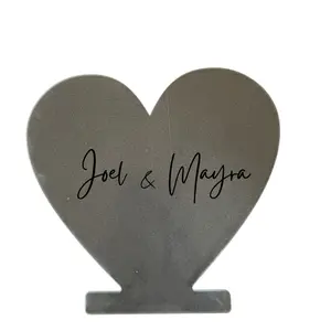 Valentine Acrylic Sign - Heart Shaped with Name  - Perfect for Valentine's Day