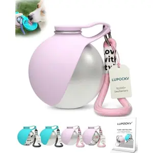 2-in-1 Portable Dog Water Bottle with Built-in Bowl, Leak-Proof Stainless Steel Pet Travel Dispenser, BPA-Free Lightweight Hydration Cup for Walking & Hiking