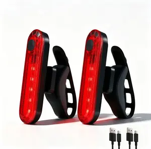 2 Pack USB Rechargeable Bike Tail Light LED Rear Lightwith 4 Modes, Cycling Safety Flashlight for Road and Mountain Night Riding Night Essential for Men Women Kids