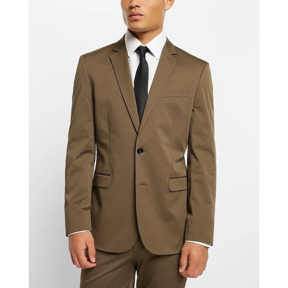 Mens Vintage Olive Brown Tuxedo Suit