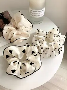 3-Piece Set Elegant Bun Hair Ties for Women, Fashionable Large Elastic Bands, Soft Fabric Hair Accessories, All-Season Casual Style