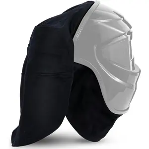 2 Pcs Welding Helmet Cover and Helmet Bib Set, Welding Accessories with Press Fit Seal for Neck Protection, Fits Most (Classic Black)