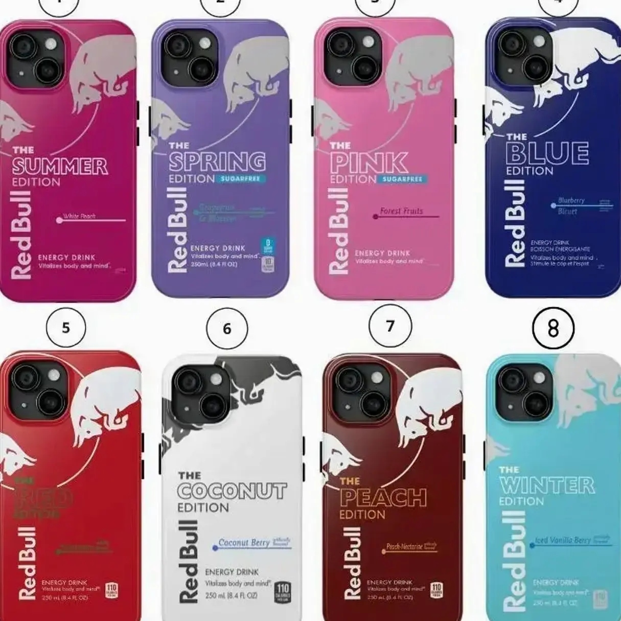 Drink Edition Redbull Collection – Premium Tough Phone Case 2026 HY827  Phone Case Suitable for iPhone 17-11 Pro Max