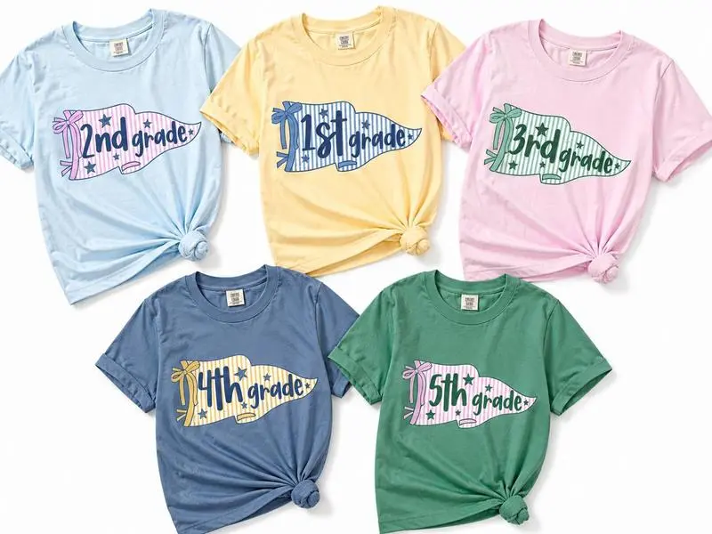 Comfort Colors Teacher Team Shirts, Back to School Grade Level Team Tees, First Second Third Fourth Fifth Grade Teacher Shirt, Matching Teacher Crew Gift, Cute Elementary School Graphic T-Shirt, Back To School Gift, Back To School Shirt
