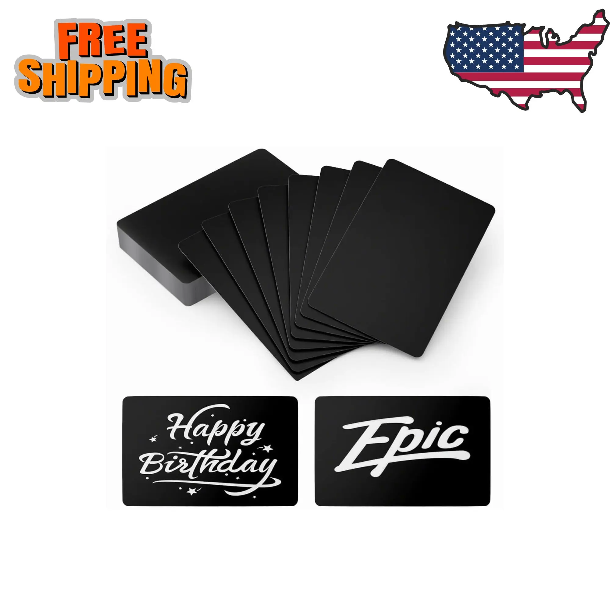 50 Pcs Metal Business Card Blanks Laser Engraving Premium Aluminum