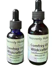 Heavenly Hollow Comfrey Oil Wildcrafted Cold Pressed Infused Herbal Remedy in Olive Oil Organic Skin Care