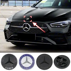 Mercedes Benz Front Engine Hood Emblem Decoration, Car Stickers, Scratch Resistant Car Modification, Essential for B C E Class a Class C200l Glc Glk Gla
