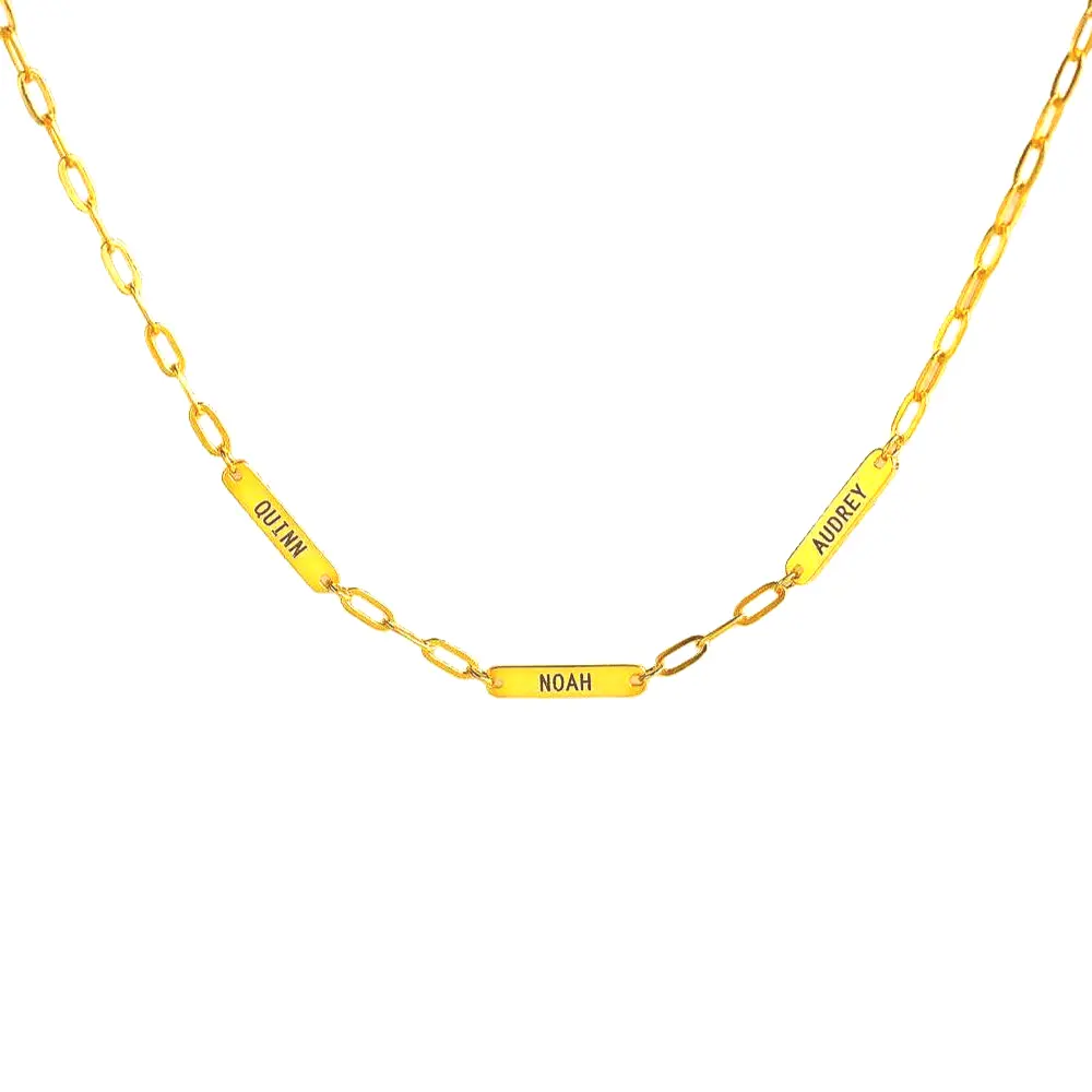 AS042 Personalized Custom Necklace Multiple Names Long Necklace Mother's Day Gift