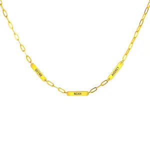 AS042 Personalized Custom Necklace Multiple Names Long Necklace Mother's Day Gift