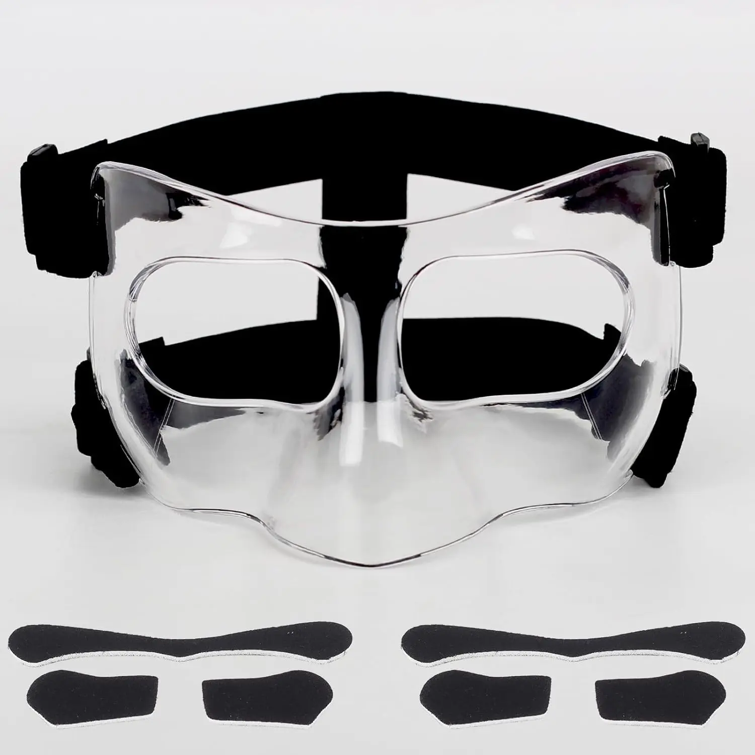 Sporty Adjustable Nose Guard & Face Shield Mask - Youth, Men, Women - Protects from Soccer, Basketball - Sports & Outdoor Face Cover Accessory, All Seasons