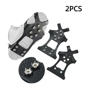 winter Winter Anti-slip Ice Cleats 1 Pair Silicone Elastic Snow Traction Shoe Covers for Walking & Jogging Perfect New Year Gift Non-Slip outdoor use spike