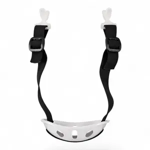 Universal Hard Hat Chin Strap with Black Elastic Strap and Chin Cup, Black