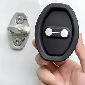 Car Silicone Door Lock Protectors, 4 Pack，Anti-Rust Door Latch Guards, Dust Proof & Noise Reduction, Stylish Car Accessories