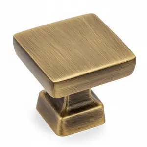 Cosmas 1480BAB Brushed Antique Brass Modern Contemporary Square Cabinet Knob