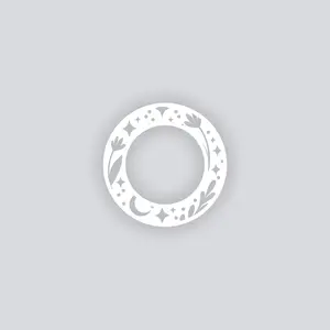 Moonlit Meadow Circle Rim Clay Stencil