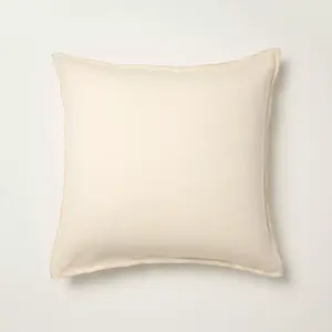 26"x26" Solid Euro Square Throw Pillow Tan - Hearth & Hand with Magnolia