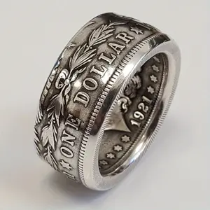 Vintage Alloy Numeral Alphabet Ring, Unisex Hip Hop Style, Party & Banquet Jewelry, Valentine'S Day Gift, All-Season Accessory