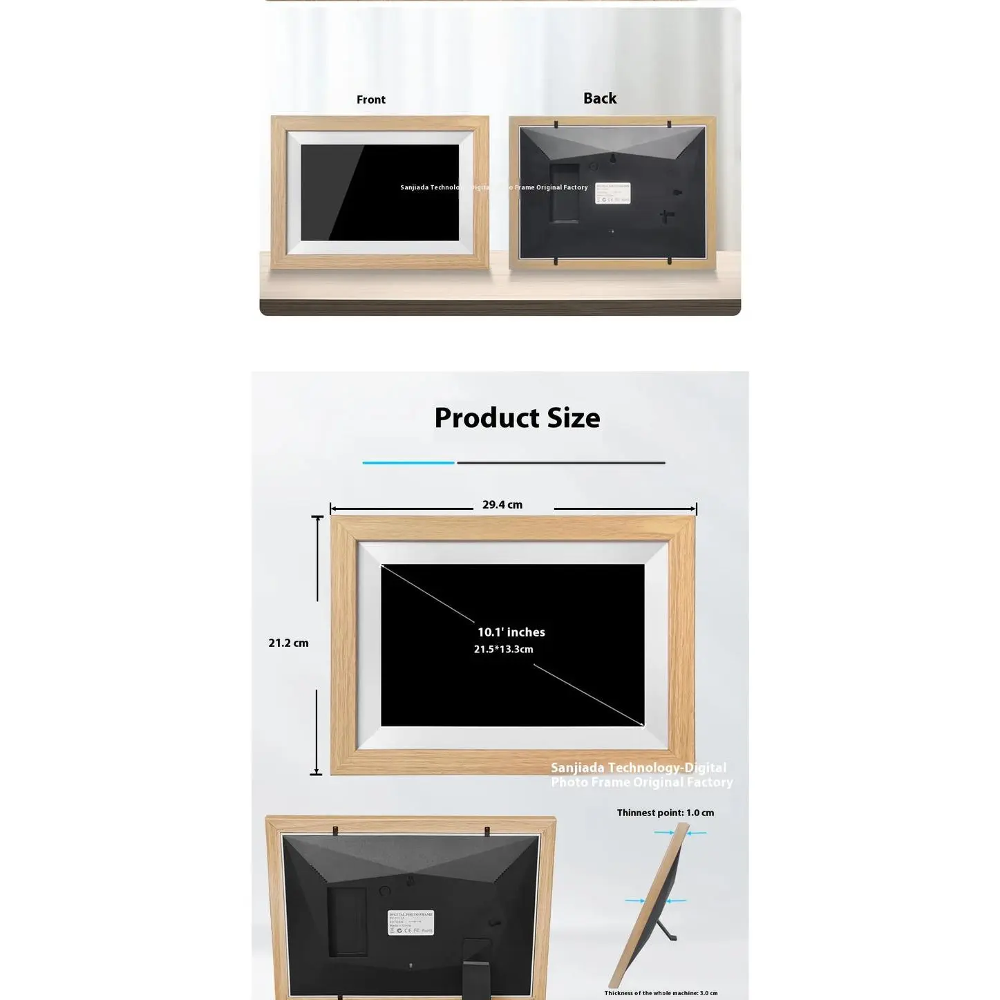 101 Inch WiFi Digital Photo Frame IPS Touch Screen