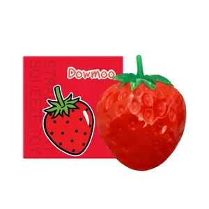 Strawberry Squishy Toy, Soft Non-Sticky Elastic Slow Rebound Fidget, Sweet Scented Juicy Look Squeeze Play, Relaxing Palm-Sized Sensory Tool for Anxiety, Fun Desktop Knickknack for Home Office