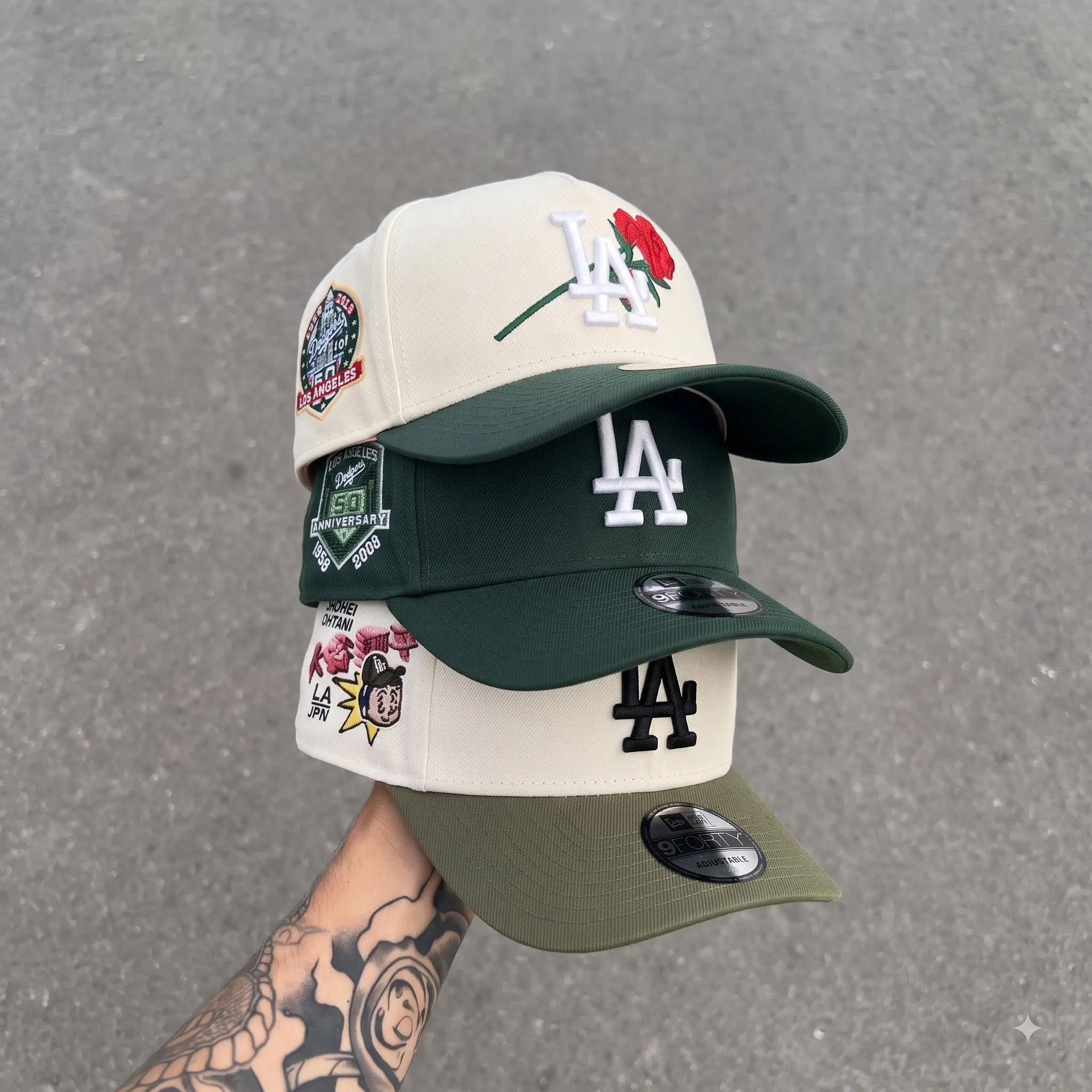 New Era 59FIFTY MLB Baseball Cap – NY Yankees & LA Dodgers Anniversary Side Patch, Adjustable Baseball Hat, Adjustable Fit Sports Collectible Headwear