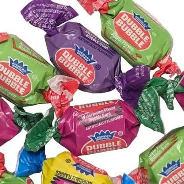 Nuts To You Assorted Fruit Double Bubble Gum Sampler Packs - 90-piece Value 90-pc Power Pack, Gluten Free, Kosher, Bubblegum Flavored Snack with Watermelon, Grape Flavors