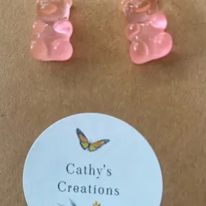Pink Fun Gum Gum Bear Earrings