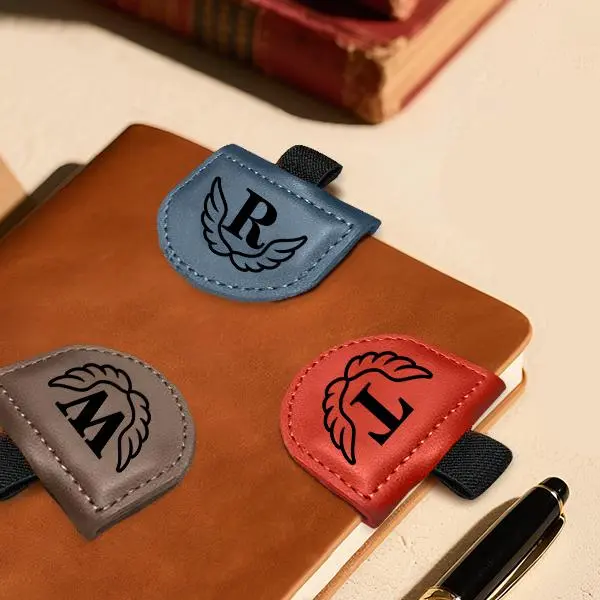 Personalized Leather Bookmark 3 Pack - Custom Engraved Name, Initial, Date or Verse - Gift for Book Lovers, Teachers, Nurses