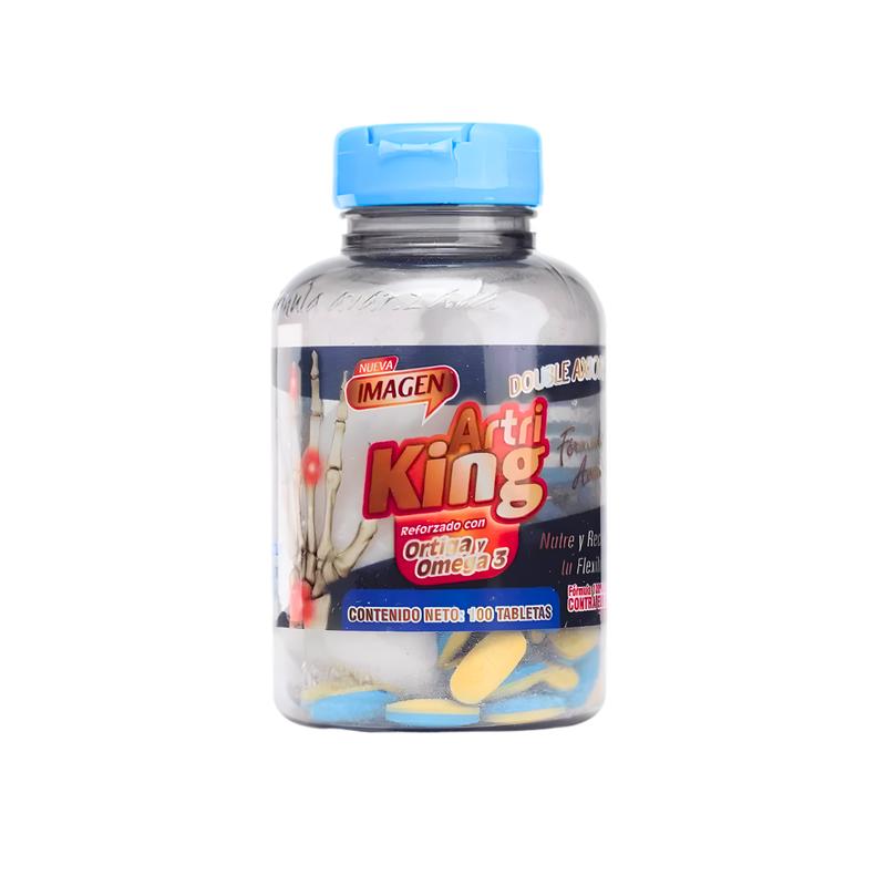 Artriking Reforzado con Ortiga y Omega 3 - 100caps DOUBLE AXION | Glucosamina Condroitina Colageno Vitamina C Cúrcuma Ortiga Omega 3 MSM