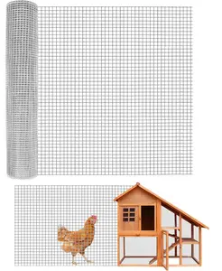 GARVEE 1/2 inch 36 inch x 100 FT Hardware Cloth, 19GA Chicken Wire Fencing, Galvanized Welded Wire Mesh Roll for Poultry Netting Cage, Chicken Coop, Silver (36"x100ft Sliver)