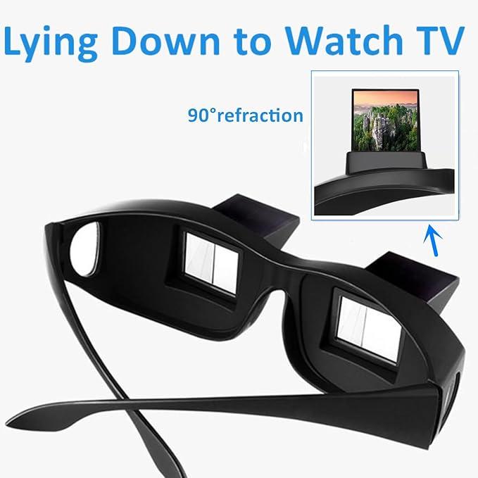 LazyReaderGadget 90-Degree Horizontal Prism Glasses for Neck Pain Relief Fits Over Prescription Eyewear Adjustable Design for Bed Reading Essentials sol e reader