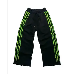 American Style Sweatpants Y2K Claw Stripe Fluorescence Pants Streetwear Hip Hop Personality Casual Pants Joggers Men Clothing Christmas gift Athletic Activewear