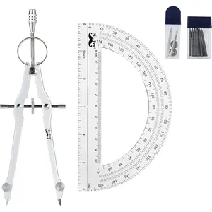 Protractor and Compass Set Geometry Math Tools Set for School Study