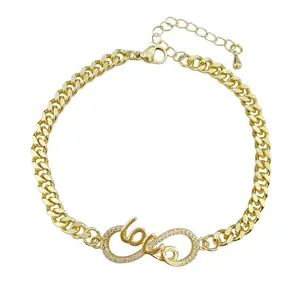 Women Bracelet 14k Gold plated Heart Infinity Love Star Bracelets Gift For Her