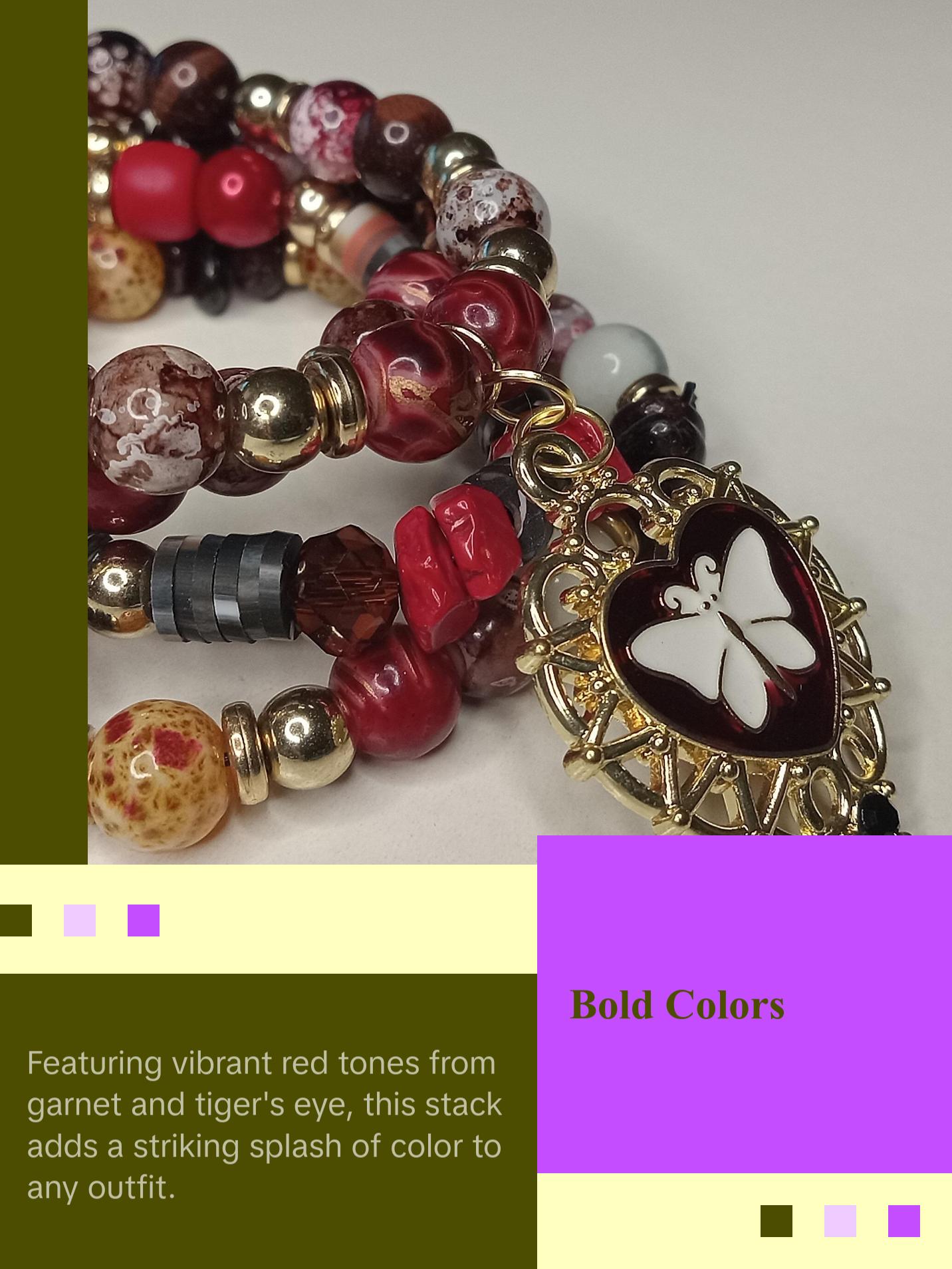 The Moth and The Flame Bracelet Stack